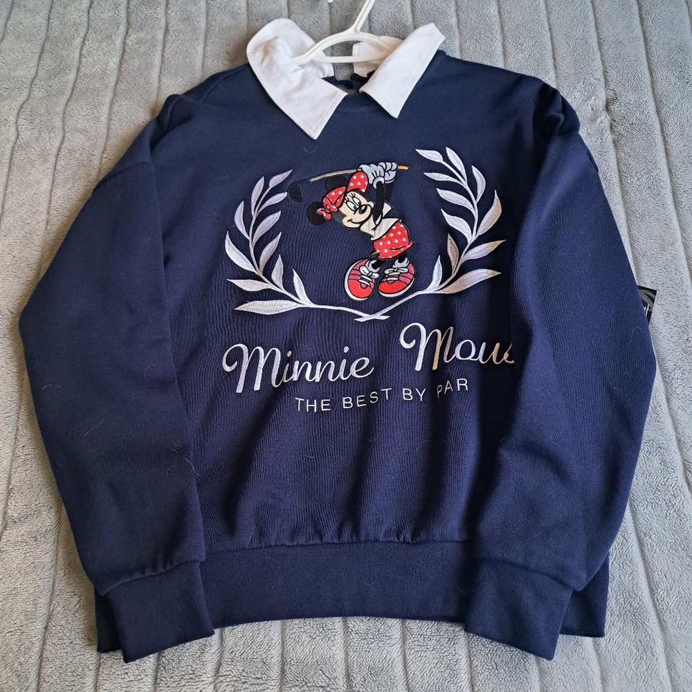 Disney Minnie Mouse Navy Sweatshirt (SM)